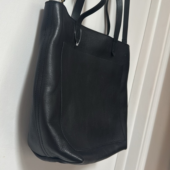 New Madewell Zip-Top Medium Transport Leather Tote Black - Picture 6 of 9